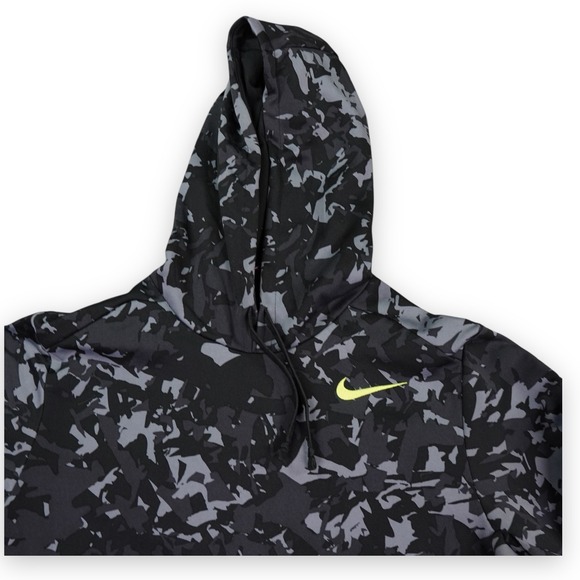 Nike Therma-FIT Hoodie Mens Large Black Gray Camo Pullover Hooded Sweatshirt - Picture 3 of 13